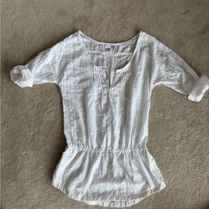 Fox White Women's Tunic Top